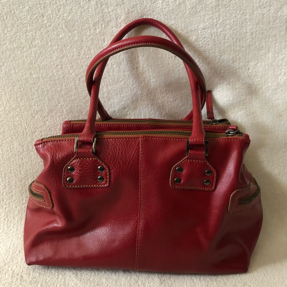 Matt & Nat red satchel bag purse handbag